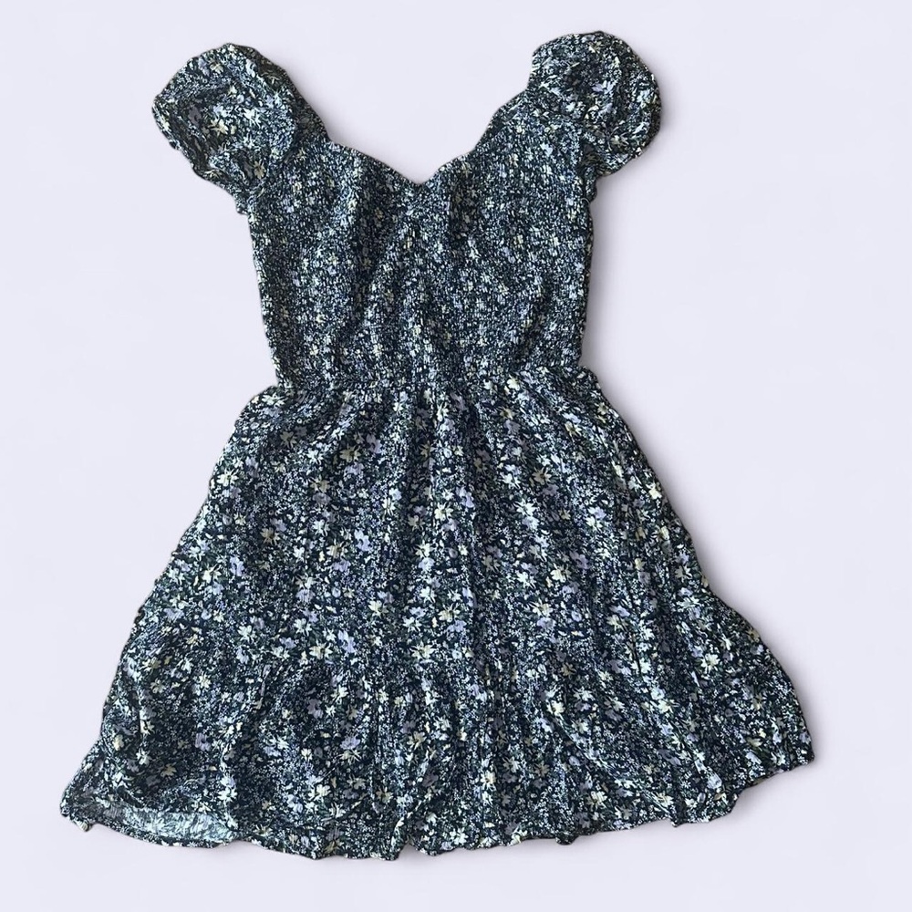 Hollister Black and Yellow Floral Dress